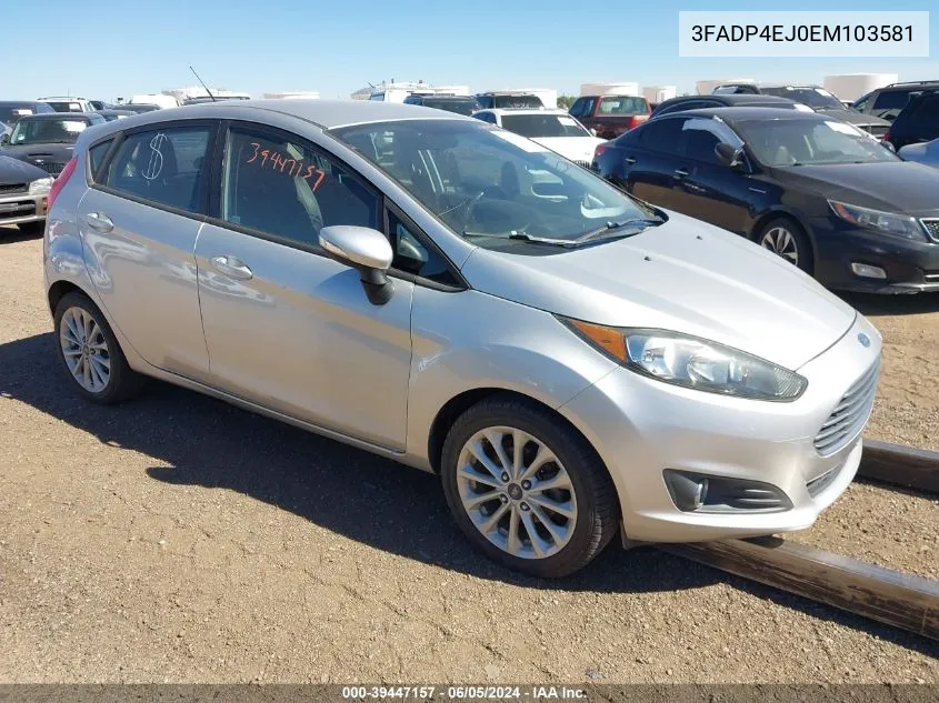 2014 Ford Fiesta Se VIN: 3FADP4EJ0EM103581 Lot: 39447157