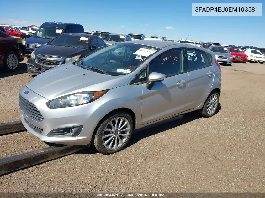 2014 Ford Fiesta Se VIN: 3FADP4EJ0EM103581 Lot: 39447157