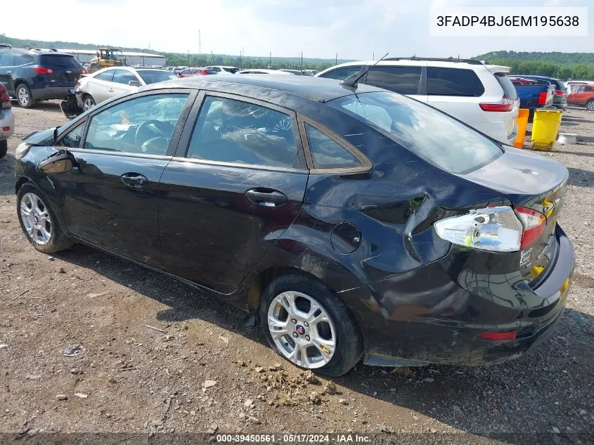 3FADP4BJ6EM195638 2014 Ford Fiesta Se