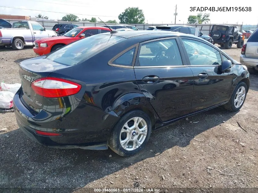 2014 Ford Fiesta Se VIN: 3FADP4BJ6EM195638 Lot: 39450561