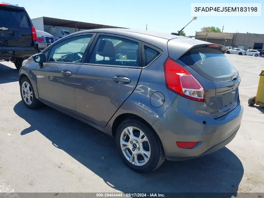 2014 Ford Fiesta Se VIN: 3FADP4EJ5EM183198 Lot: 39454449