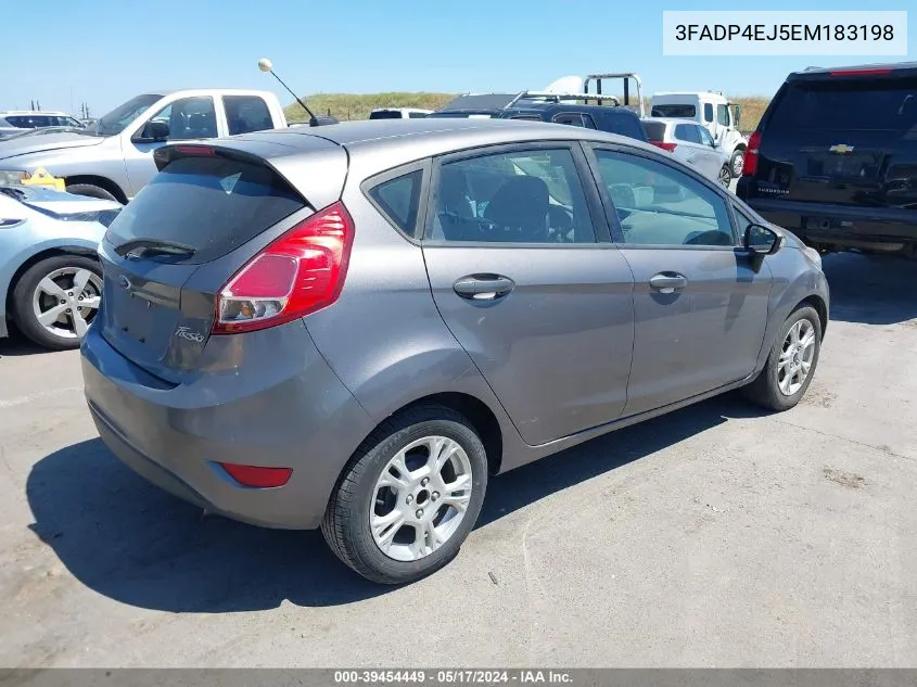 2014 Ford Fiesta Se VIN: 3FADP4EJ5EM183198 Lot: 39454449