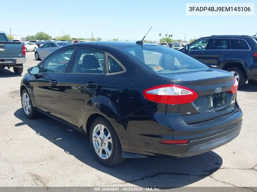 2014 Ford Fiesta Se VIN: 3FADP4BJ9EM145106 Lot: 39454941