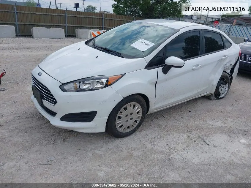 2014 Ford Fiesta S VIN: 3FADP4AJ6EM211516 Lot: 39473682