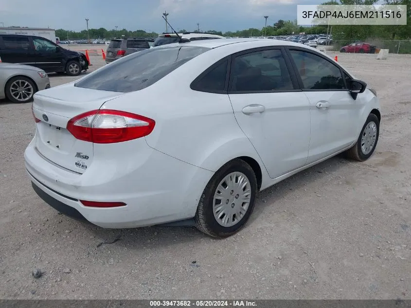 2014 Ford Fiesta S VIN: 3FADP4AJ6EM211516 Lot: 39473682