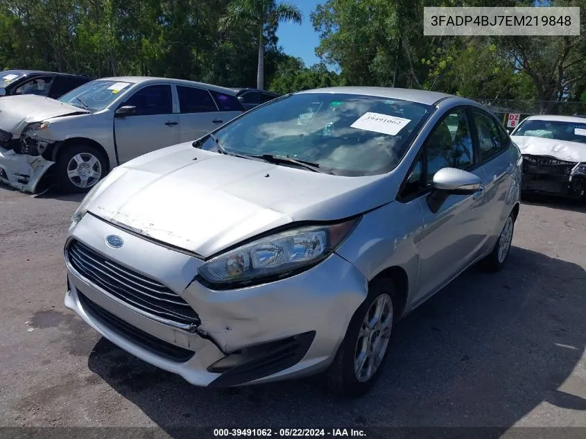 2014 Ford Fiesta Se VIN: 3FADP4BJ7EM219848 Lot: 39491062