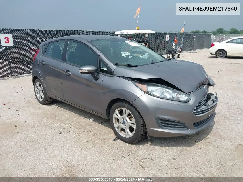 2014 Ford Fiesta Se VIN: 3FADP4EJ9EM217840 Lot: 39505310