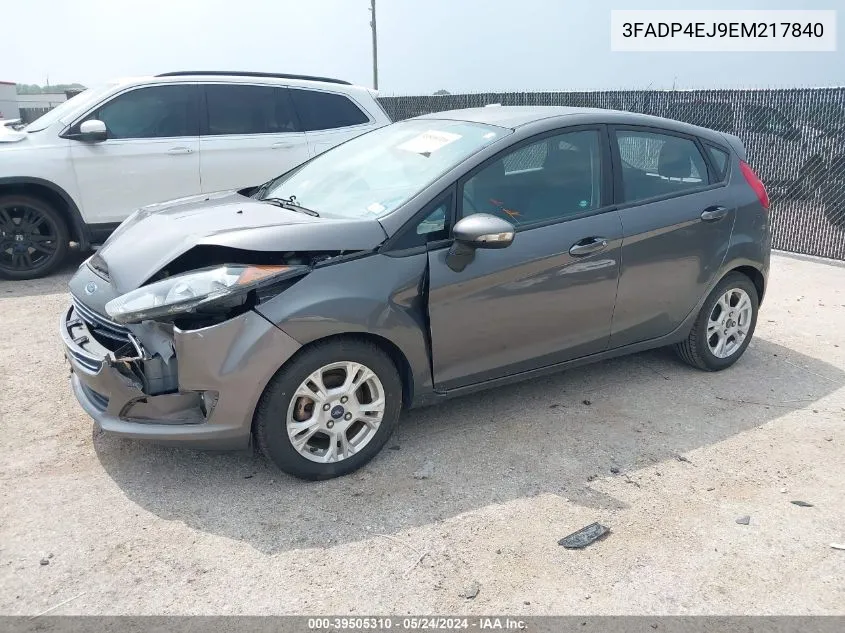 2014 Ford Fiesta Se VIN: 3FADP4EJ9EM217840 Lot: 39505310