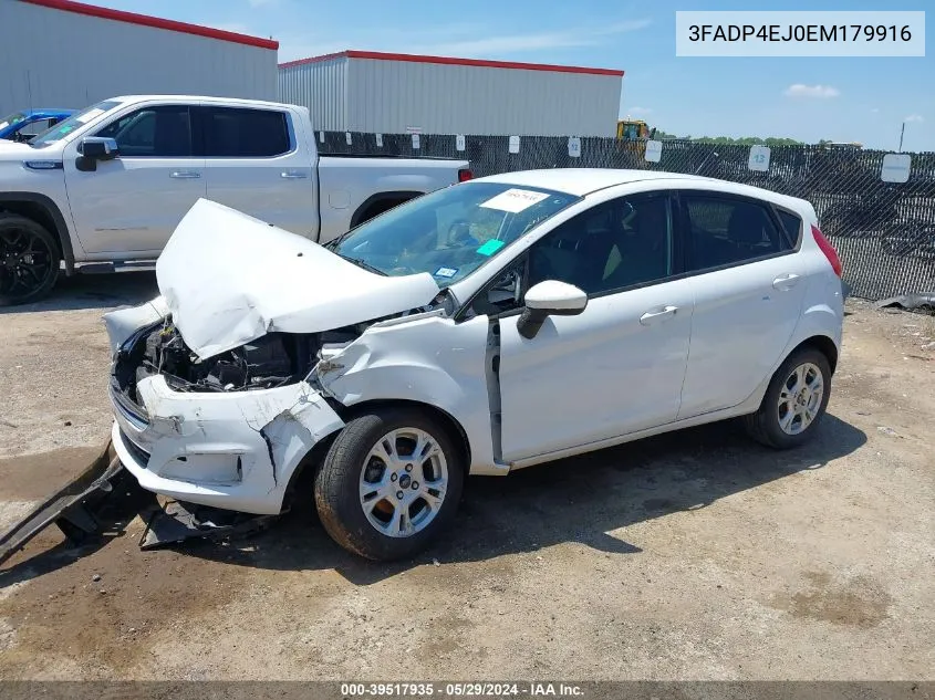 2014 Ford Fiesta Se VIN: 3FADP4EJ0EM179916 Lot: 39517935