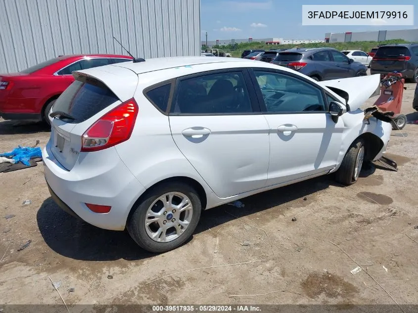 2014 Ford Fiesta Se VIN: 3FADP4EJ0EM179916 Lot: 39517935