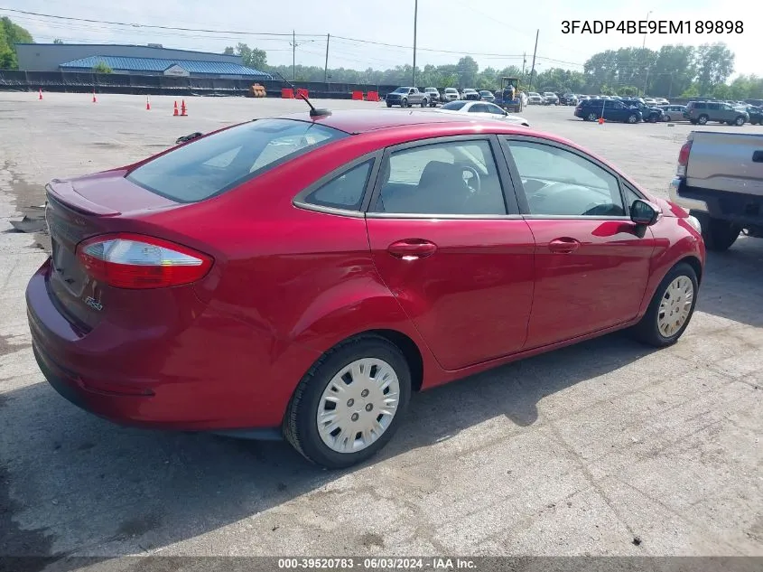 2014 Ford Fiesta Se VIN: 3FADP4BE9EM189898 Lot: 39520783