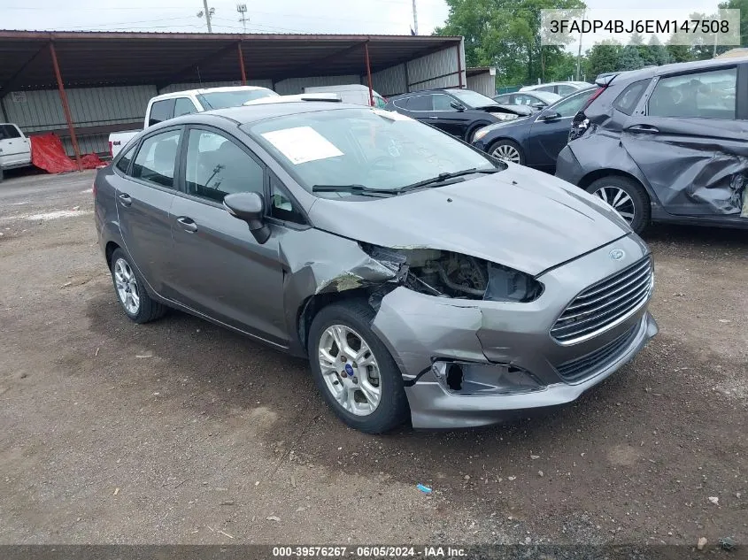 2014 Ford Fiesta Se VIN: 3FADP4BJ6EM147508 Lot: 39576267