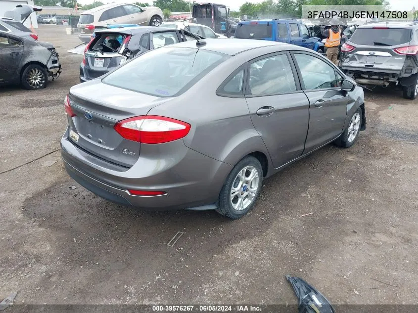 2014 Ford Fiesta Se VIN: 3FADP4BJ6EM147508 Lot: 39576267