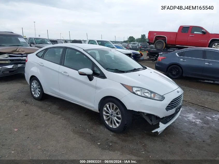 2014 Ford Fiesta Se VIN: 3FADP4BJ4EM165540 Lot: 39593331