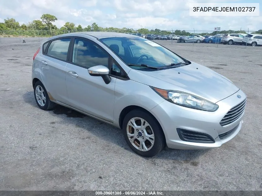 2014 Ford Fiesta Se VIN: 3FADP4EJ0EM102737 Lot: 39601385