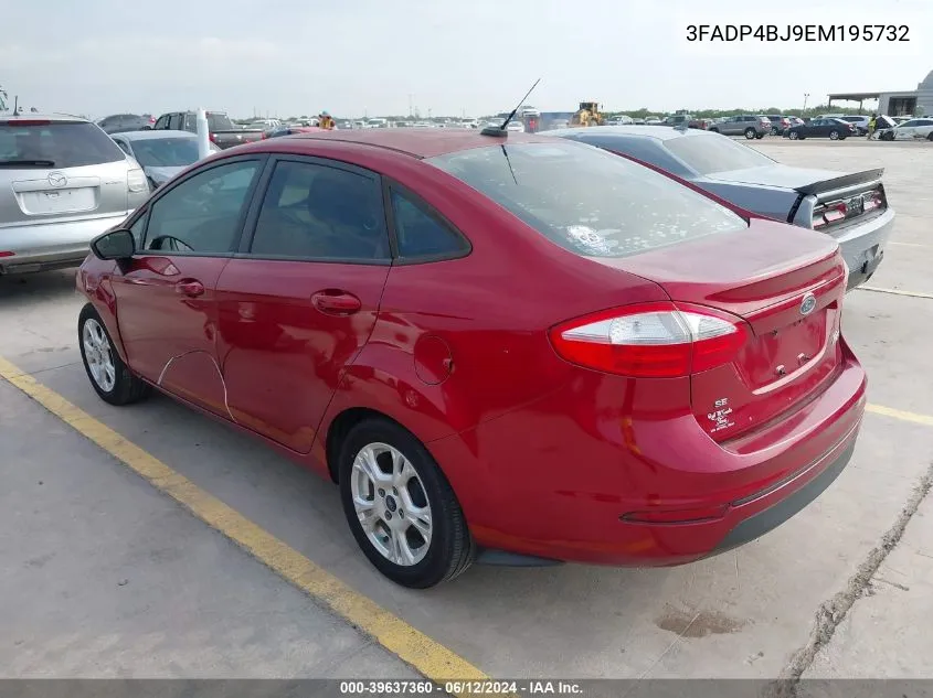 2014 Ford Fiesta Se VIN: 3FADP4BJ9EM195732 Lot: 39637360