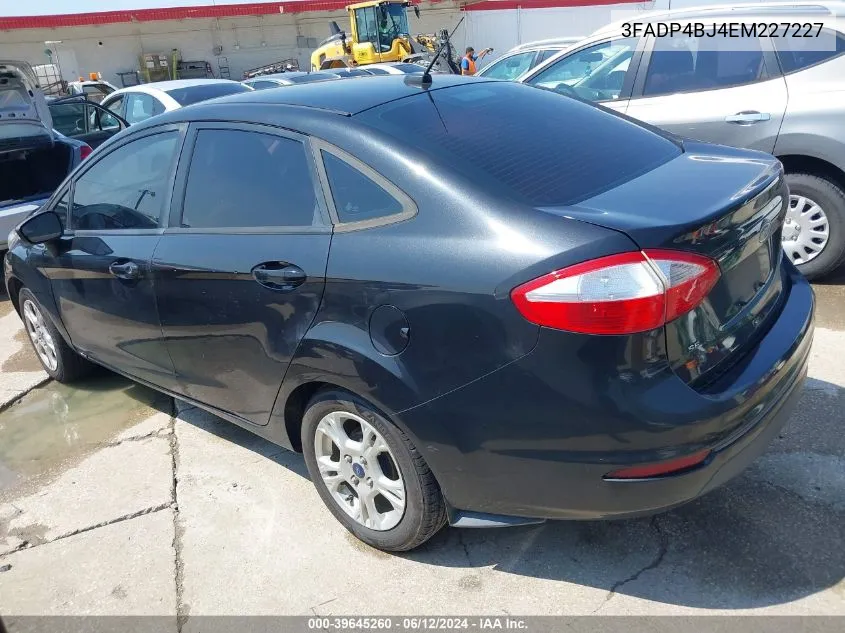 2014 Ford Fiesta Se VIN: 3FADP4BJ4EM227227 Lot: 39645260