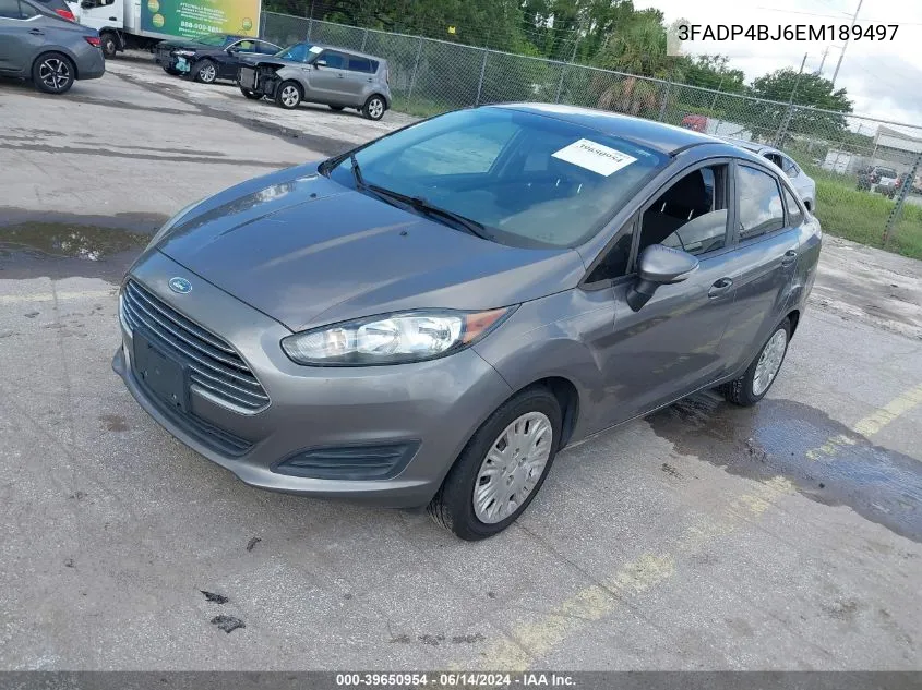 2014 Ford Fiesta Se VIN: 3FADP4BJ6EM189497 Lot: 39650954