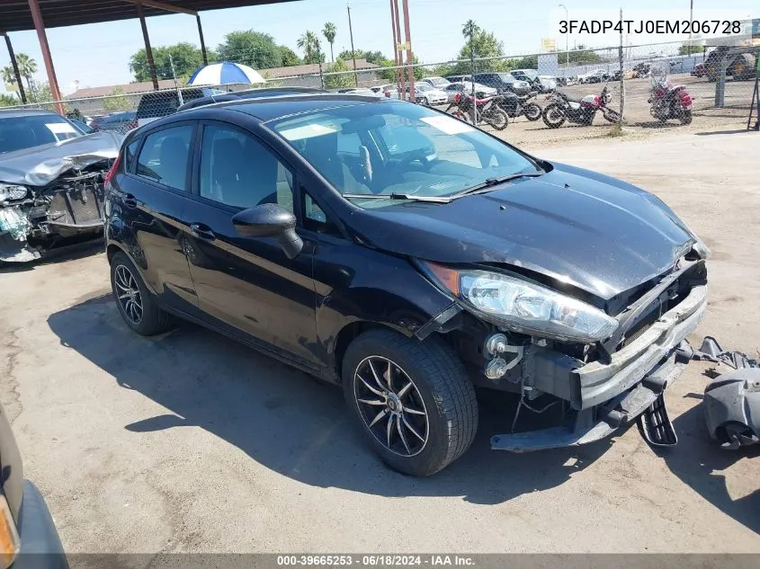 2014 Ford Fiesta S VIN: 3FADP4TJ0EM206728 Lot: 39665253