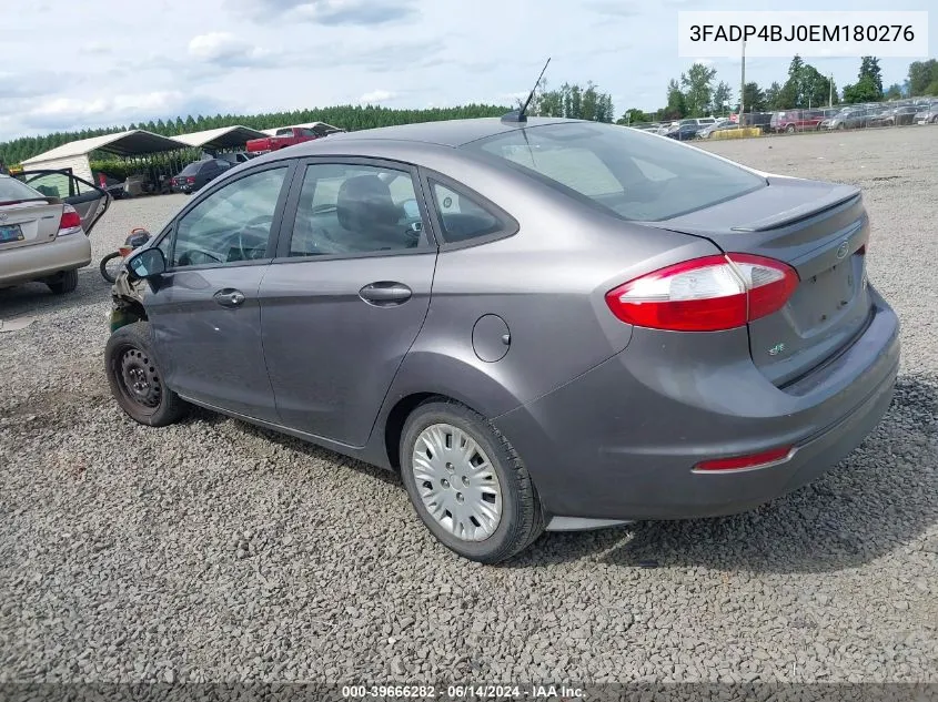 2014 Ford Fiesta Se VIN: 3FADP4BJ0EM180276 Lot: 39666282