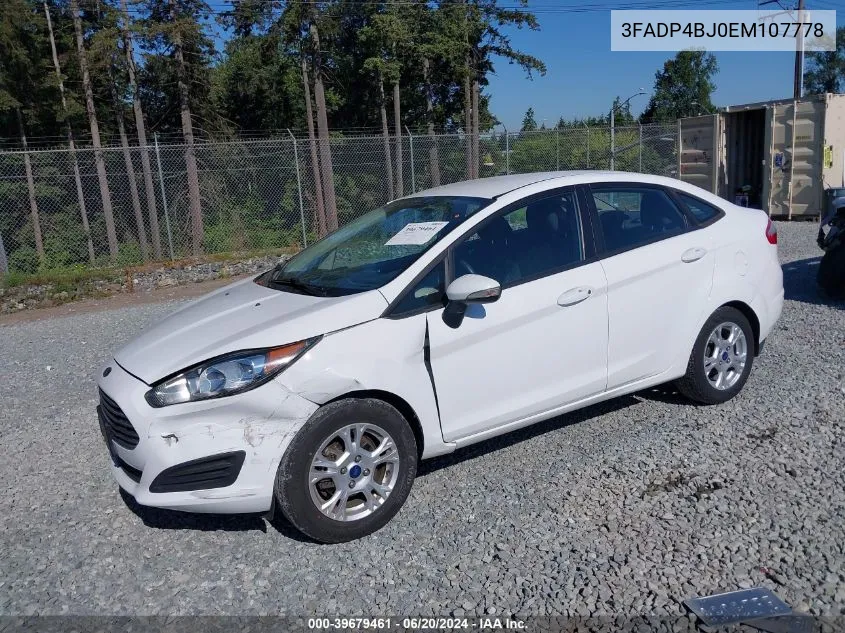 2014 Ford Fiesta Se VIN: 3FADP4BJ0EM107778 Lot: 39679461