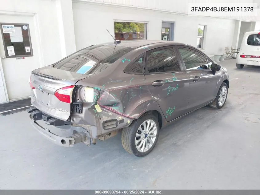 3FADP4BJ8EM191378 2014 Ford Fiesta Se