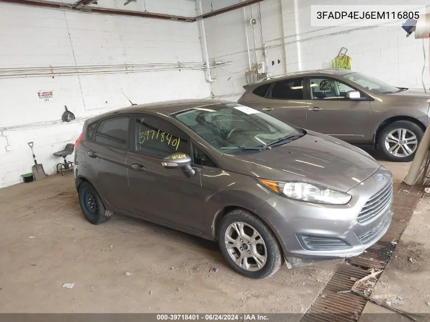 2014 Ford Fiesta Se VIN: 3FADP4EJ6EM116805 Lot: 39718401