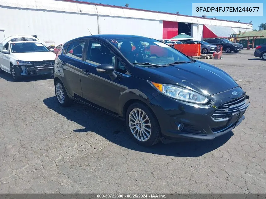 2014 Ford Fiesta Titanium VIN: 3FADP4FJ7EM244677 Lot: 39722390