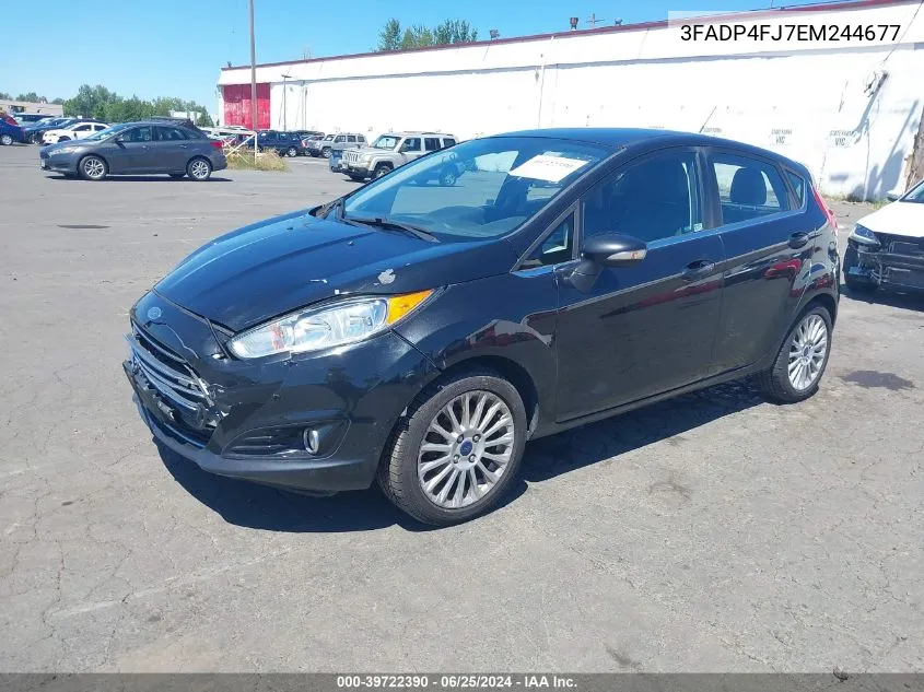 2014 Ford Fiesta Titanium VIN: 3FADP4FJ7EM244677 Lot: 39722390