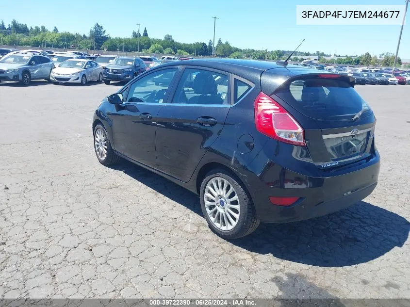 2014 Ford Fiesta Titanium VIN: 3FADP4FJ7EM244677 Lot: 39722390