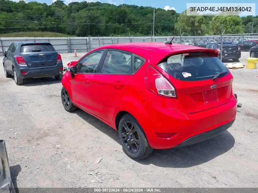 2014 Ford Fiesta Se VIN: 3FADP4EJ4EM134042 Lot: 39723624