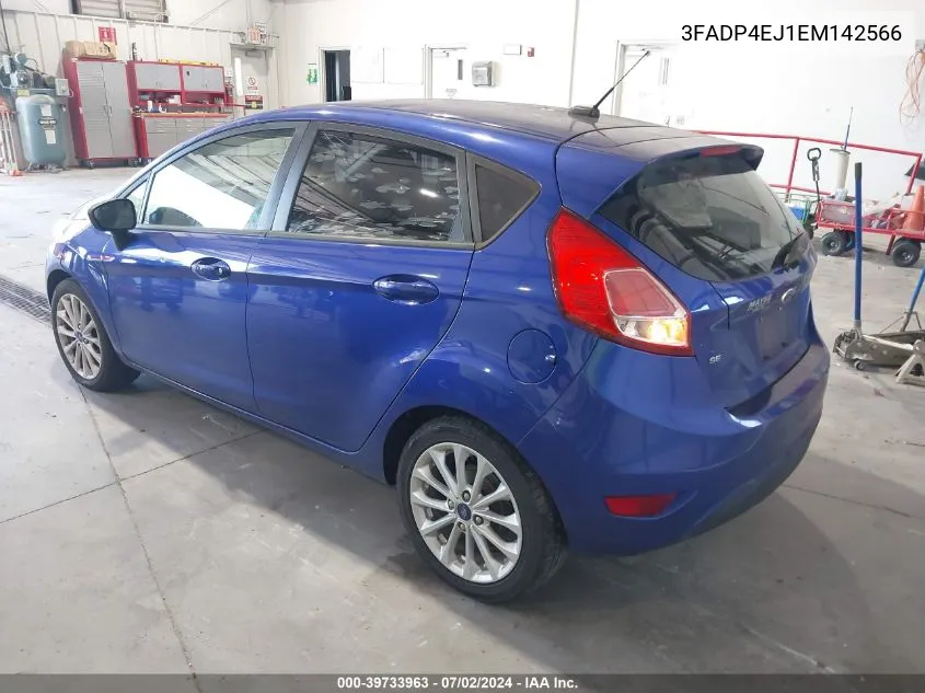 2014 Ford Fiesta Se VIN: 3FADP4EJ1EM142566 Lot: 39733963