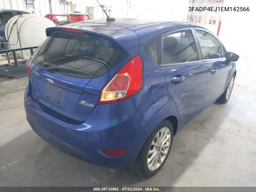 2014 Ford Fiesta Se VIN: 3FADP4EJ1EM142566 Lot: 39733963