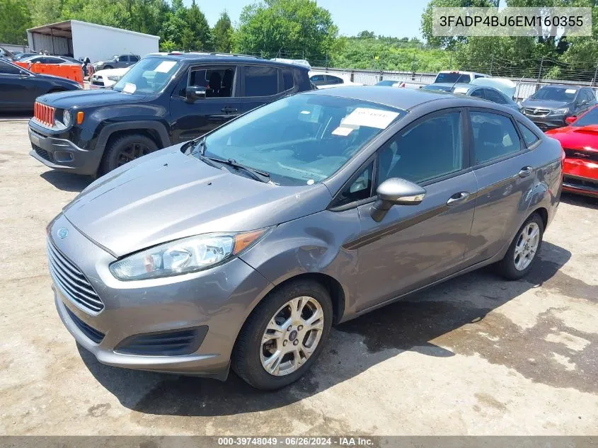 2014 Ford Fiesta Se VIN: 3FADP4BJ6EM160355 Lot: 39748049