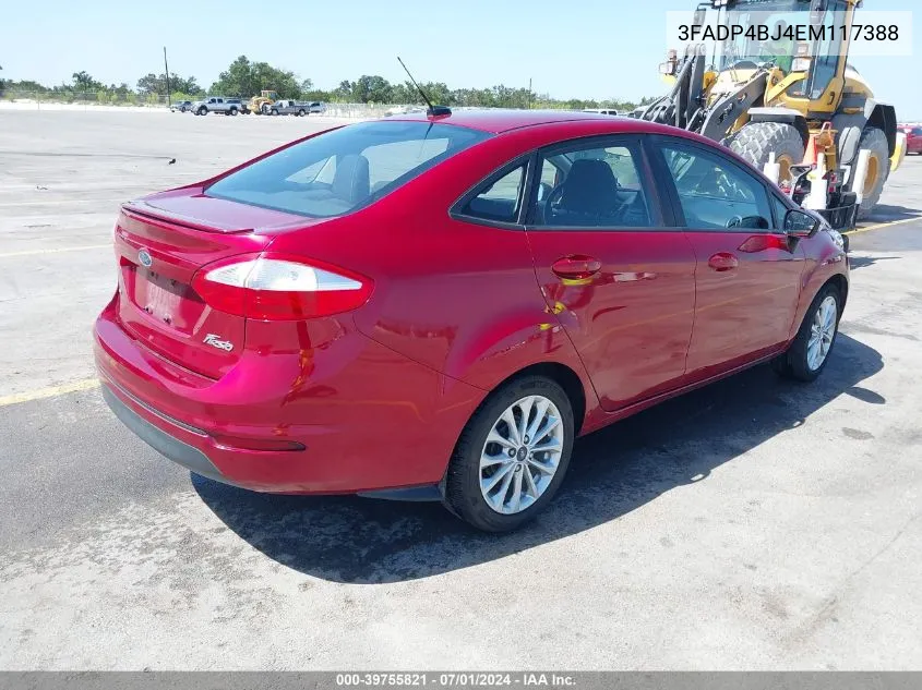 3FADP4BJ4EM117388 2014 Ford Fiesta Se