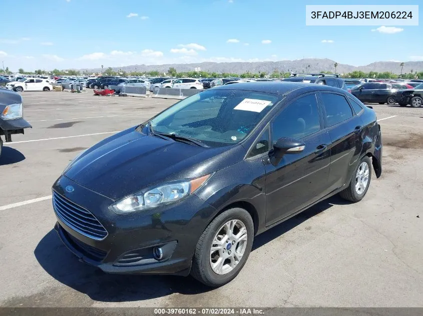 2014 Ford Fiesta Se VIN: 3FADP4BJ3EM206224 Lot: 39760162