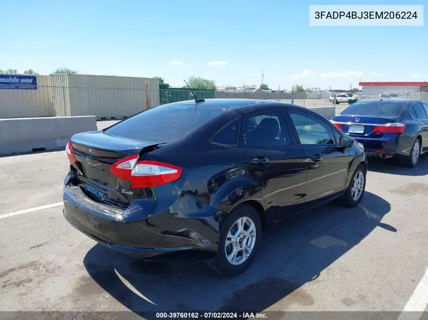 2014 Ford Fiesta Se VIN: 3FADP4BJ3EM206224 Lot: 39760162