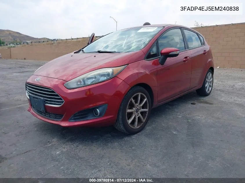 2014 Ford Fiesta Se VIN: 3FADP4EJ5EM240838 Lot: 39780914