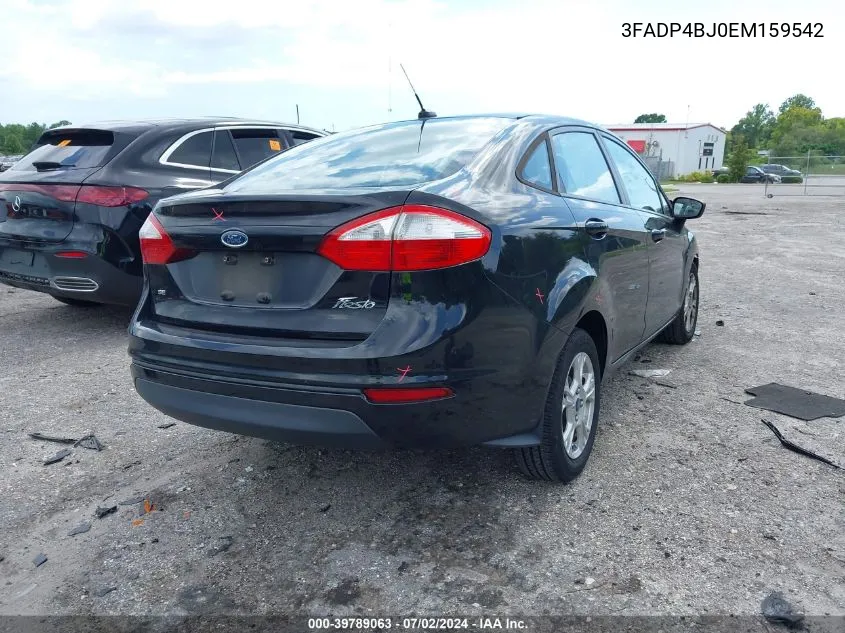 2014 Ford Fiesta Se VIN: 3FADP4BJ0EM159542 Lot: 39789063