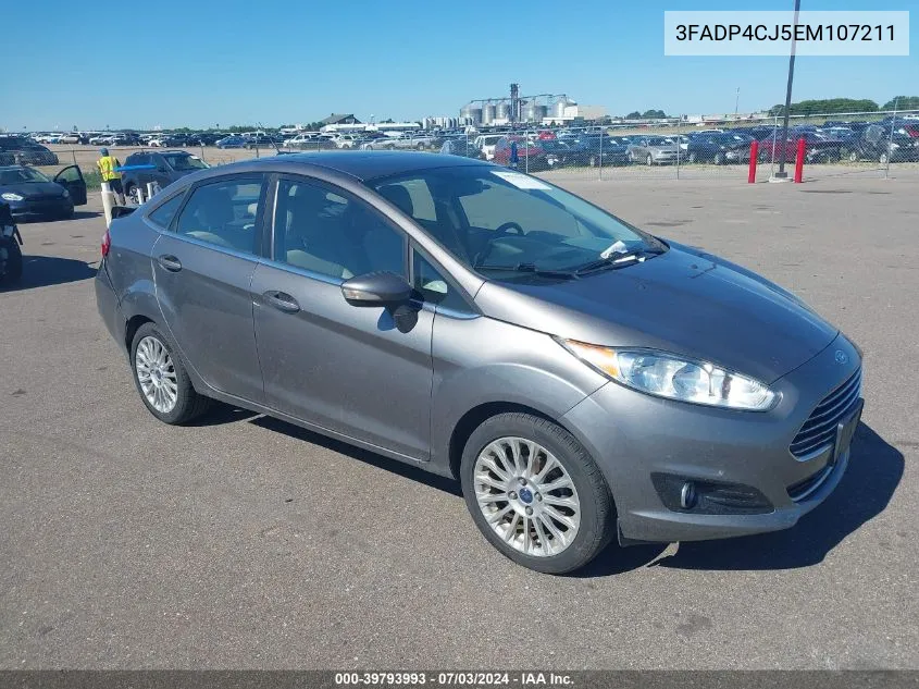 2014 Ford Fiesta Titanium VIN: 3FADP4CJ5EM107211 Lot: 39793993