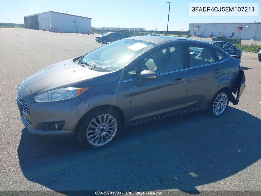 2014 Ford Fiesta Titanium VIN: 3FADP4CJ5EM107211 Lot: 39793993