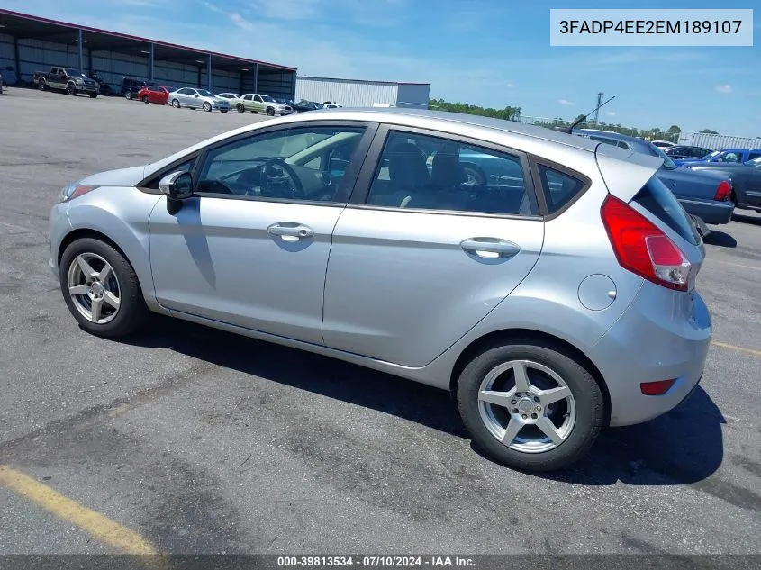 2014 Ford Fiesta Se VIN: 3FADP4EE2EM189107 Lot: 39813534