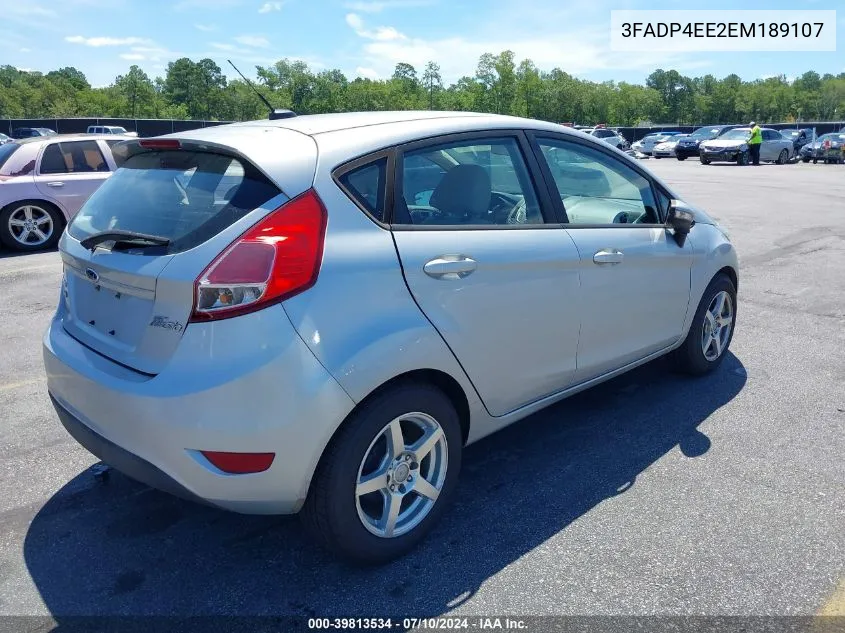 2014 Ford Fiesta Se VIN: 3FADP4EE2EM189107 Lot: 39813534