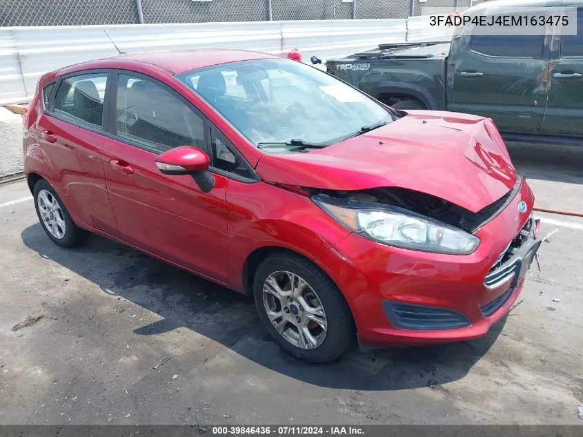 2014 Ford Fiesta Se VIN: 3FADP4EJ4EM163475 Lot: 39846436