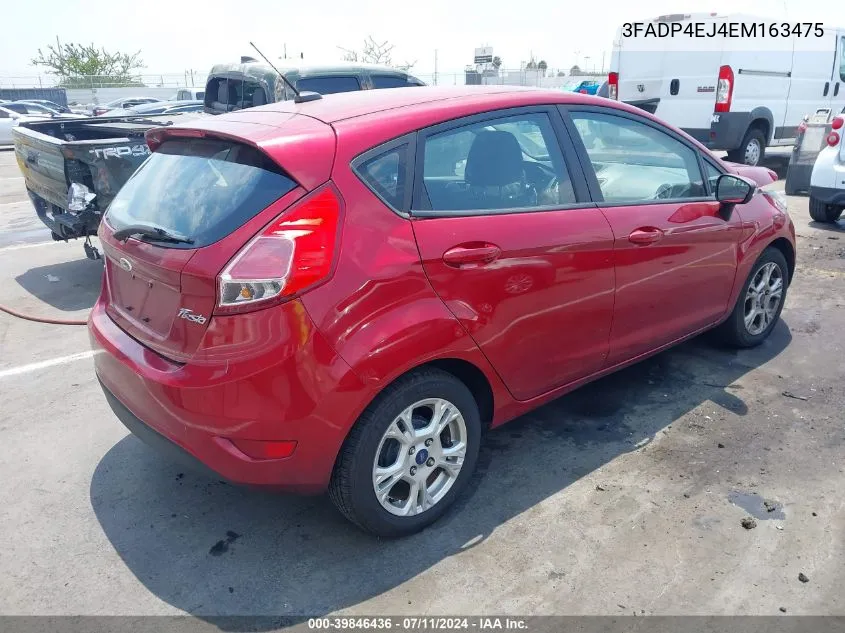 2014 Ford Fiesta Se VIN: 3FADP4EJ4EM163475 Lot: 39846436