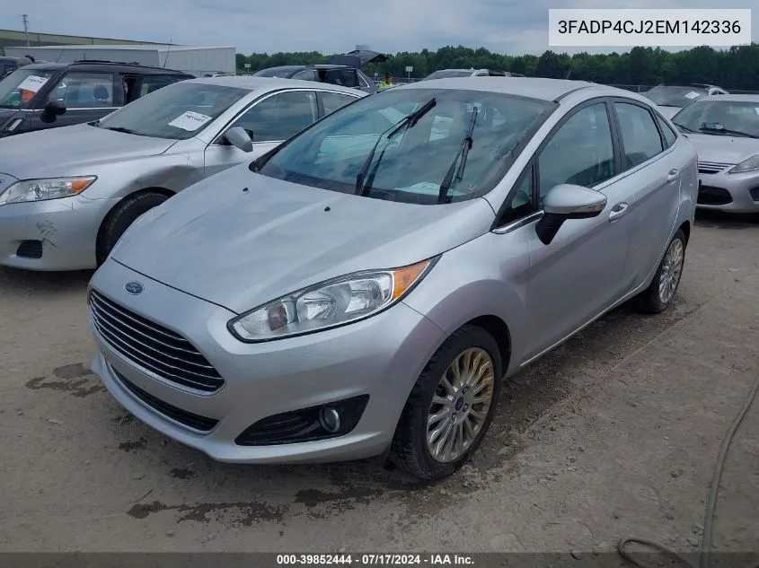 2014 Ford Fiesta Titanium VIN: 3FADP4CJ2EM142336 Lot: 39852444