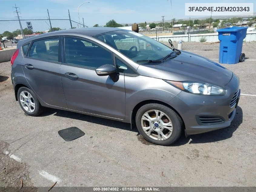 2014 Ford Fiesta Se VIN: 3FADP4EJ2EM203343 Lot: 39874082