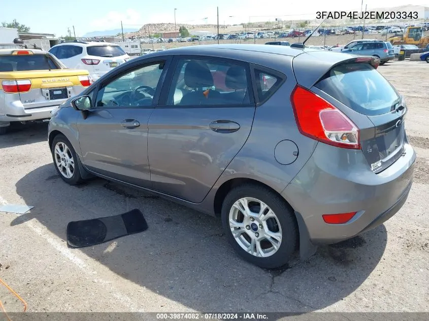 2014 Ford Fiesta Se VIN: 3FADP4EJ2EM203343 Lot: 39874082