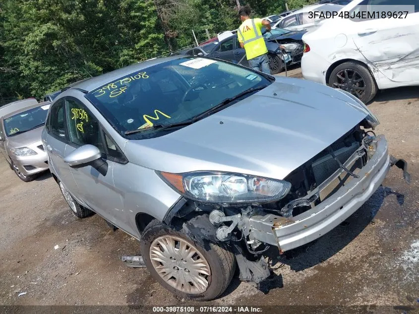 2014 Ford Fiesta Se VIN: 3FADP4BJ4EM189627 Lot: 39875108