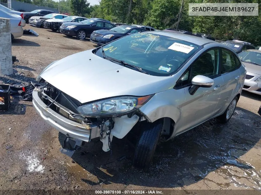 2014 Ford Fiesta Se VIN: 3FADP4BJ4EM189627 Lot: 39875108